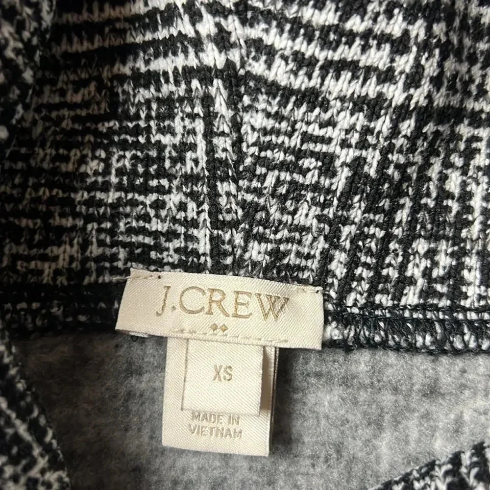 J. Crew Mercantile Funnel Neck Long Sleeve Pullover In Glen Plaid H1549 XS - Picture 13 of 16